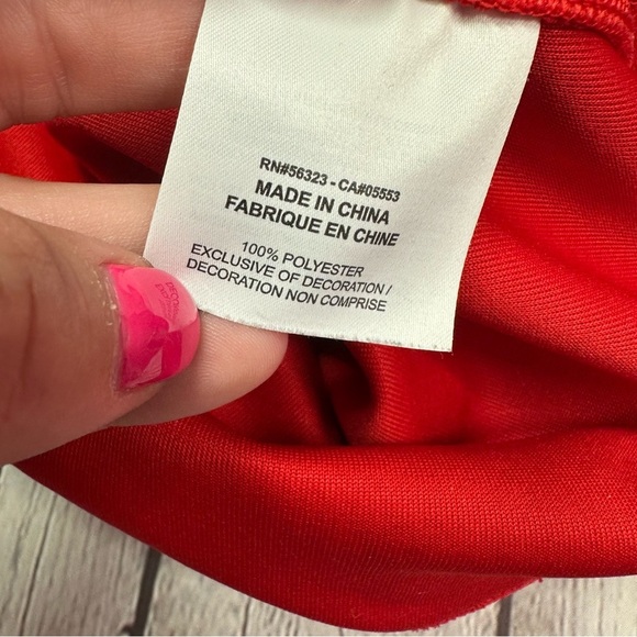 nike dri-fit loose fit hoodie Vibrant Red Sweatshirt sz mens large athletic - Picture 6 of 7